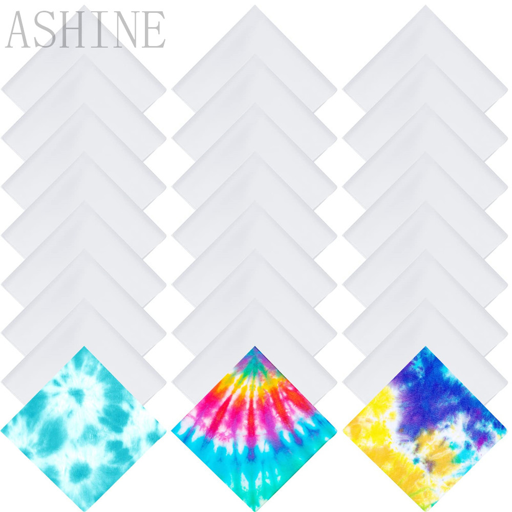Handkerchief Cotton Men - Tie Dying White bandanas Cotton Fabric