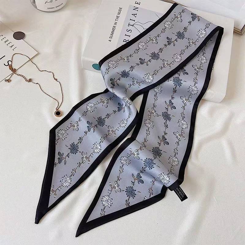 Vintage Floral Silk Silk Scarf - Ascot Neck Scarf review and price