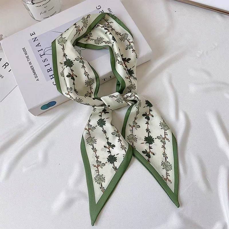 Vintage Floral Silk Silk Scarf - Ascot Neck Scarf review and price