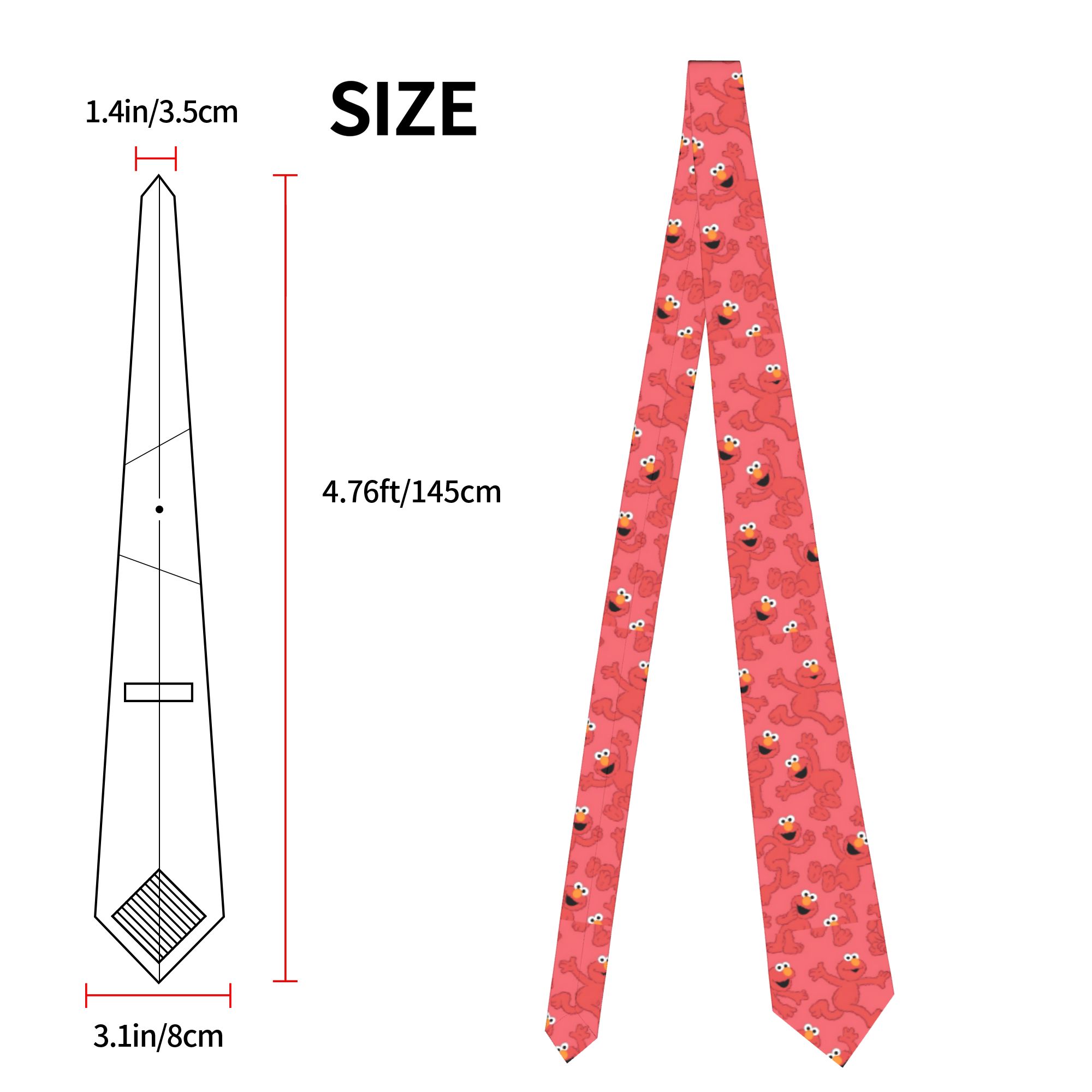 Sesames Streets Cartoon Neckti - Skinny Tie Men review and price
