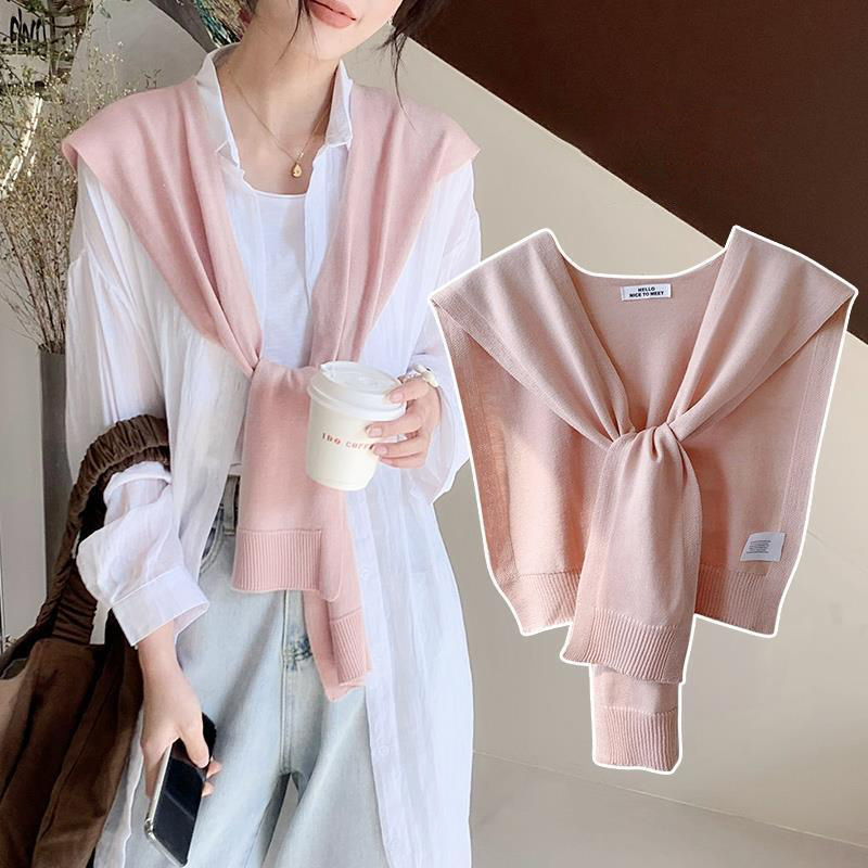 Korean Knitted Shawl Summer Ai - Ascot Neck Scarf review and price