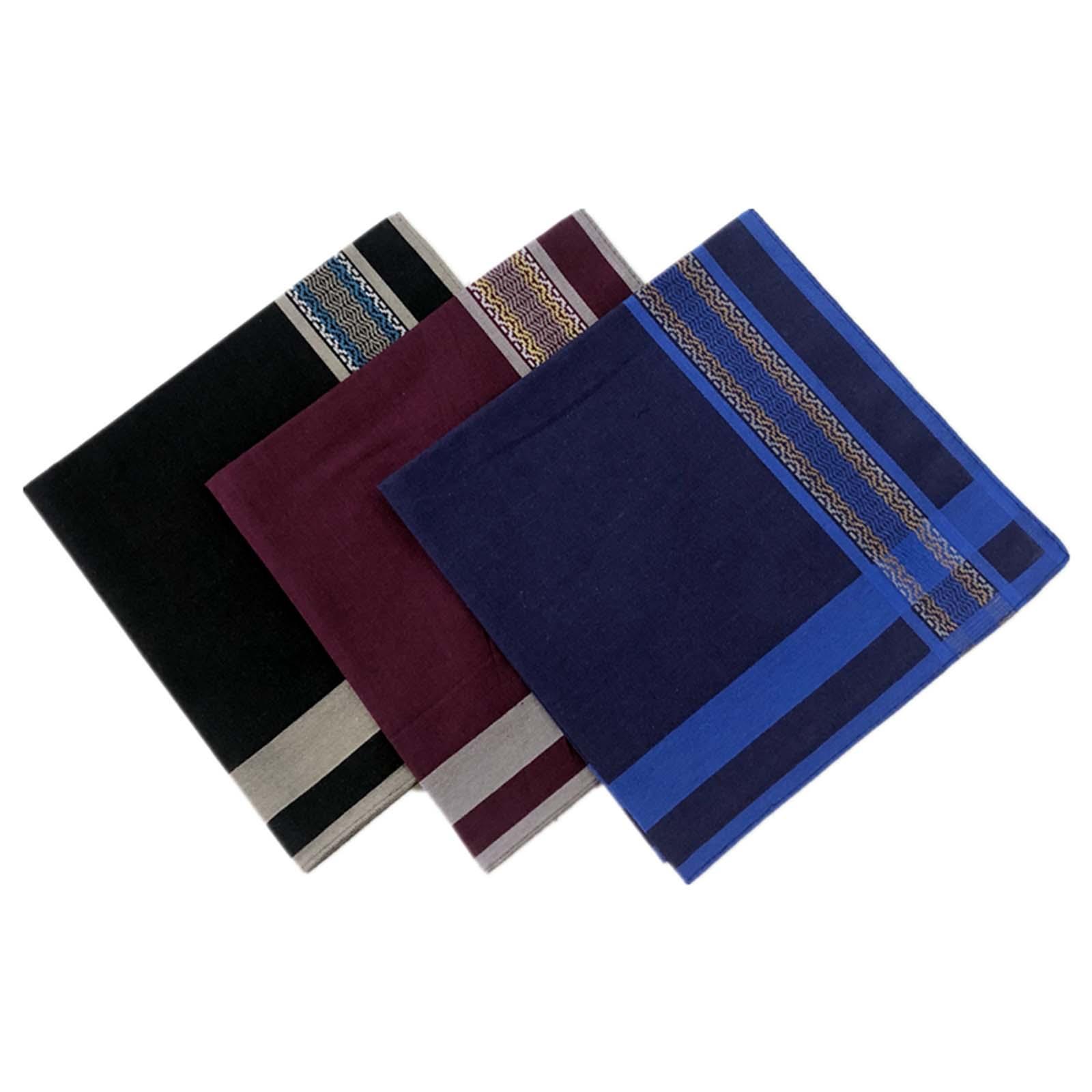 6 Pieces Dark Plaid Handkerchi - Handkerchief Cotton Men review and price