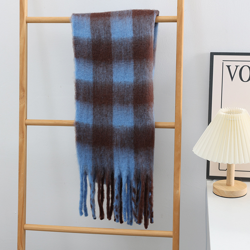 Winter New Plaid Luxury Big Sc - Woven Scarf Blanket review and price