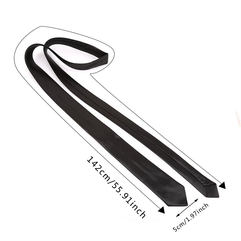 Fashion Elegant Solid Color Ne - Skinny Tie Men review and price