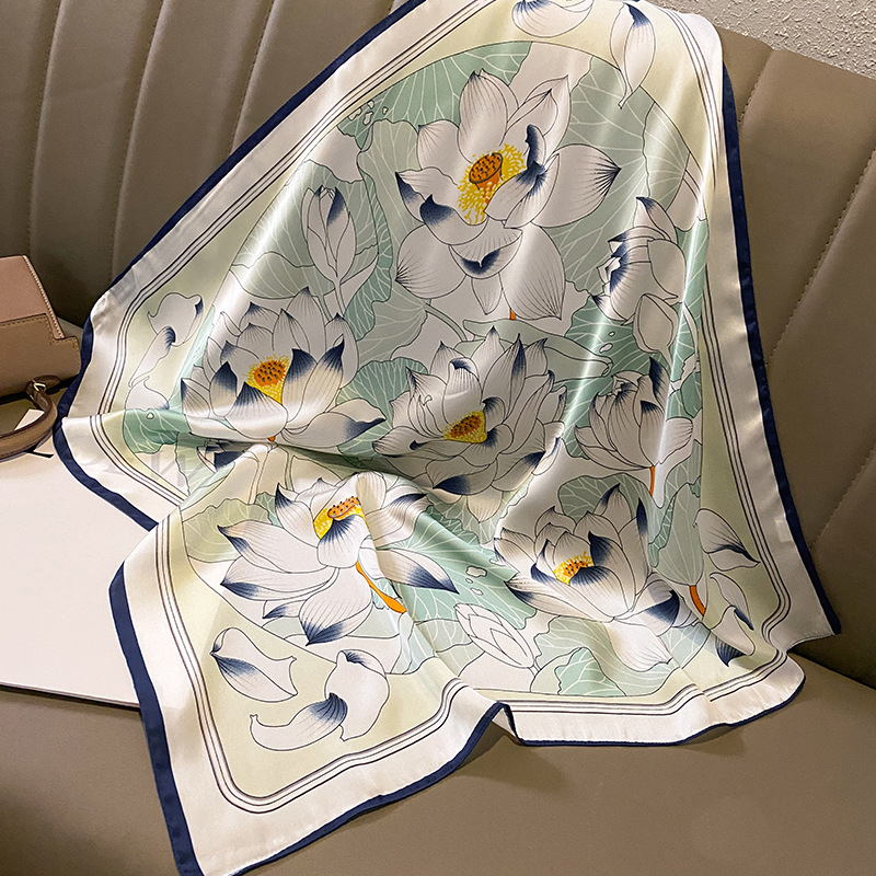 Print 70cm Silk Satin Headkerc - Ascot Neck Scarf review and price