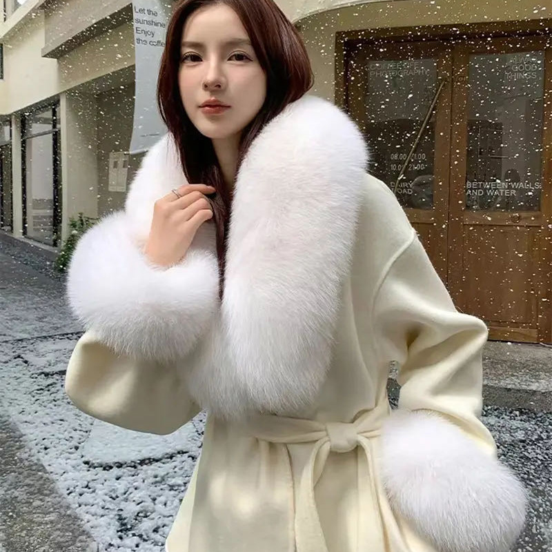 2025 Real Fox Fur Collar Winte - Ascot Neck Scarf review and price