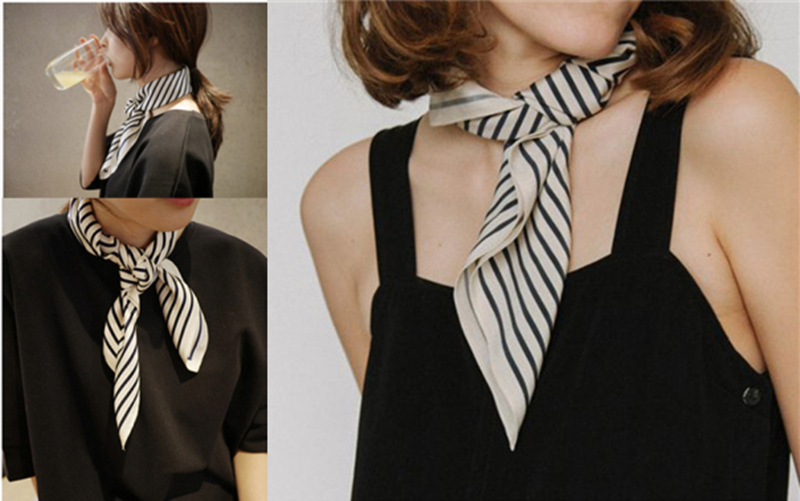 Fringe Frame Square Scarves Ba - Silk Tie Striped review and price