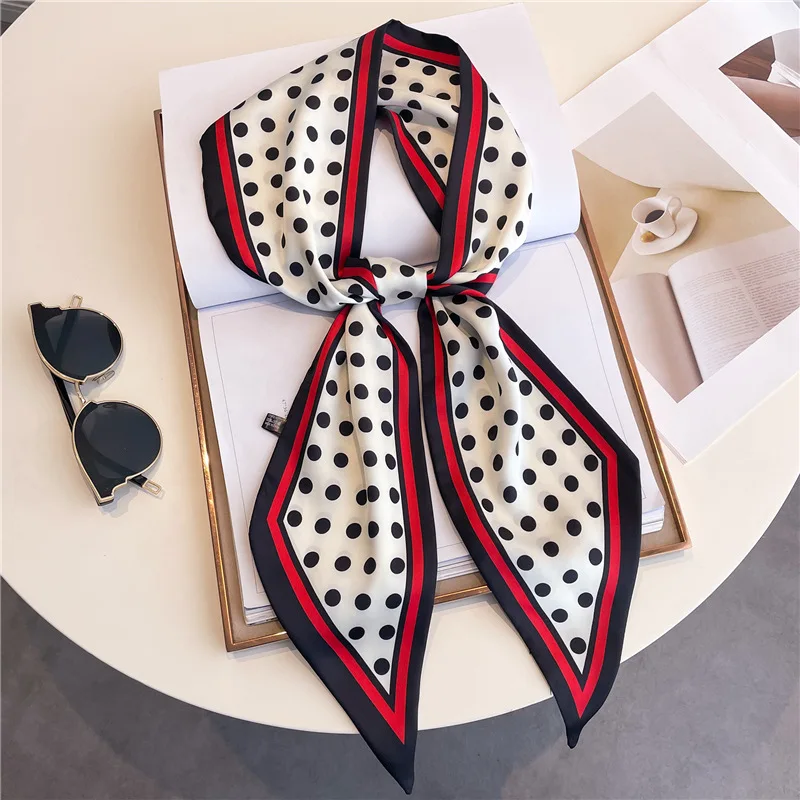 Polka Dots Scarf Long Shawl Fo - Ascot Neck Scarf review and price