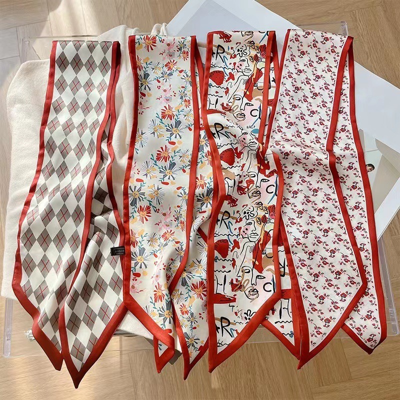 Women Fashion Red Floral Scarf - Ascot Neck Scarf review and price