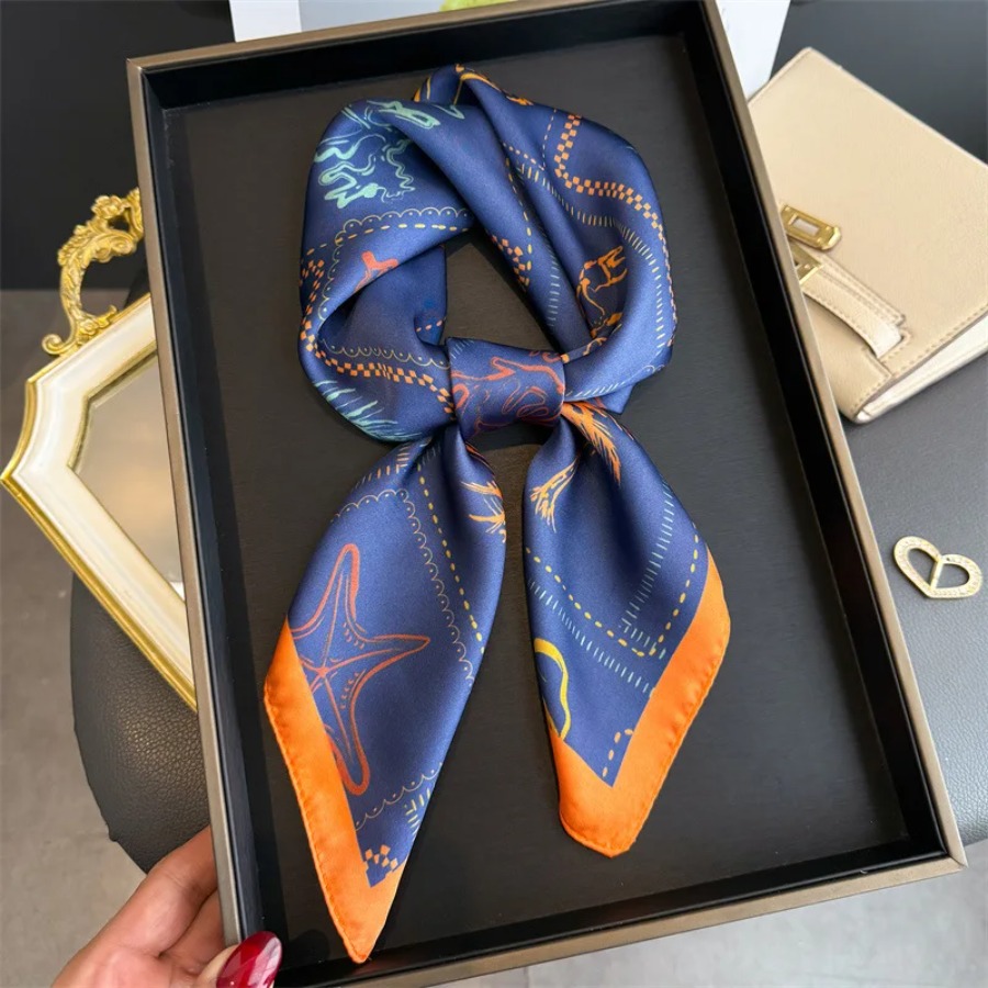 Blue Print Silk Square Scarf W - Bandana Cotton review and price