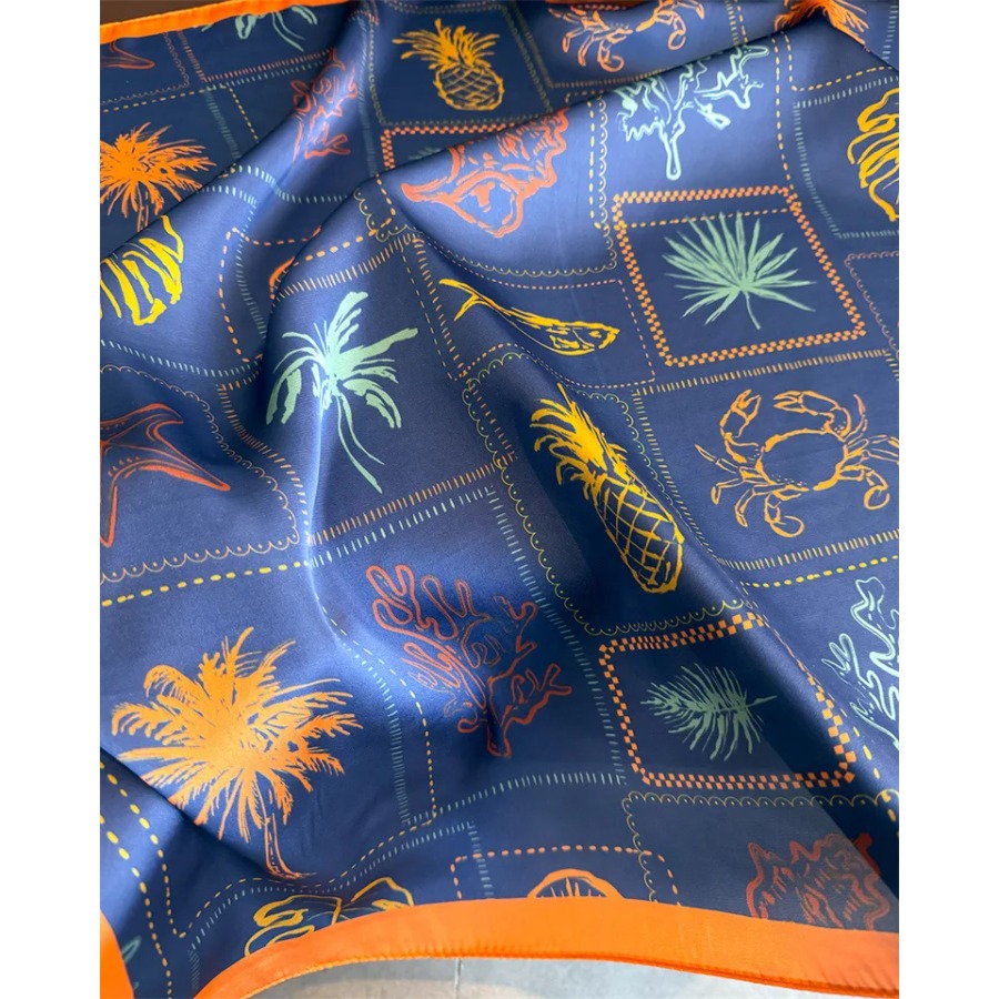 Blue Print Silk Square Scarf W - Bandana Cotton review and price